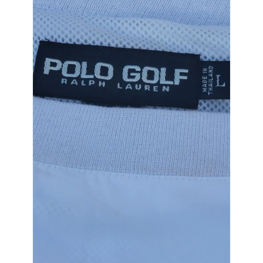 Vintage Ralph Lauren Polo Golf Windbreaker Crewneck Jacket Size Large White BG